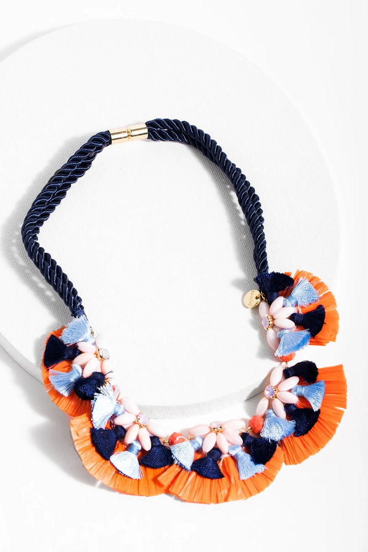 Fiesta Floral Necklace Coral