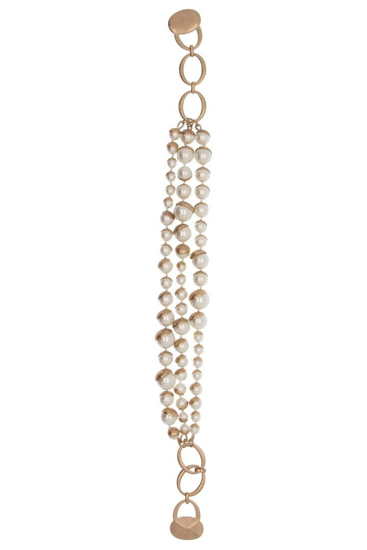 Half Moon Pearl Statement Necklace White