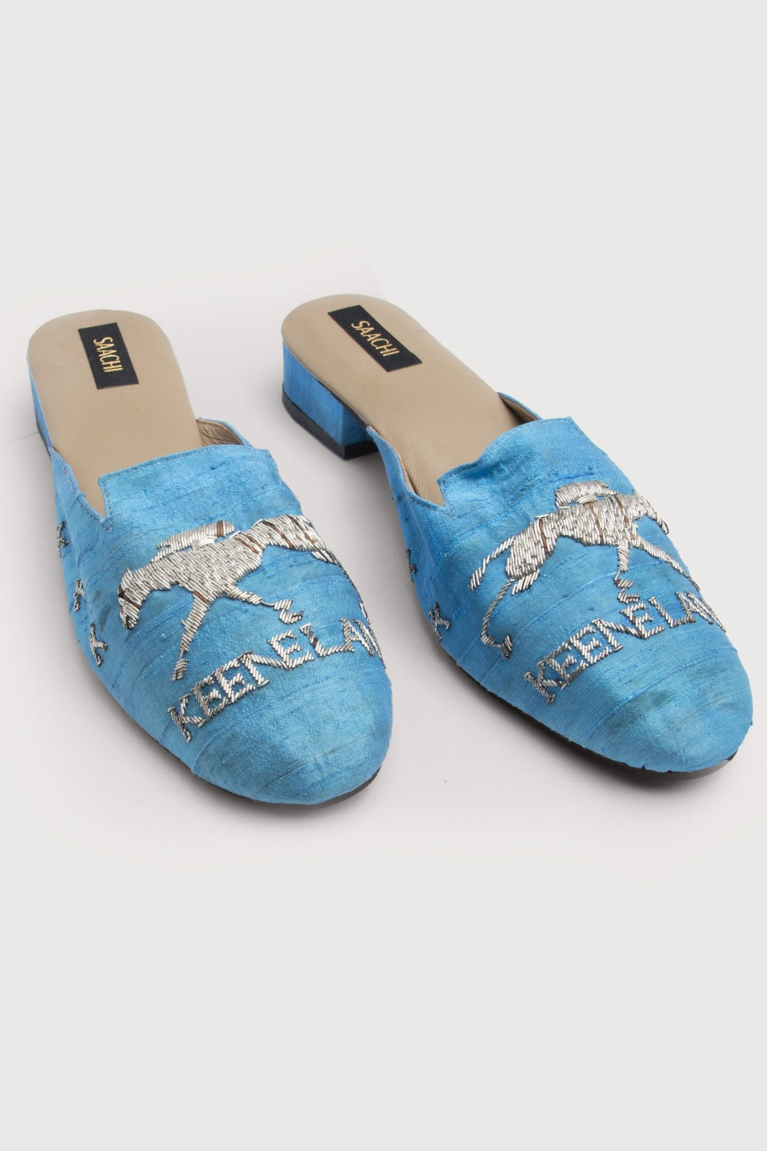 KEENELAND monogram Mule Light Sky Blue