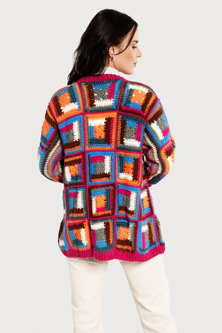 Marrakesh Crochet Short Jacket Orange