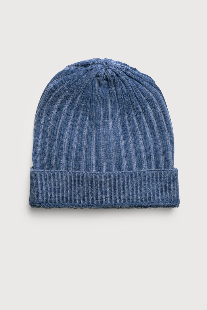 Slouchy Ribbed Cuffed Beanie Royal Blue