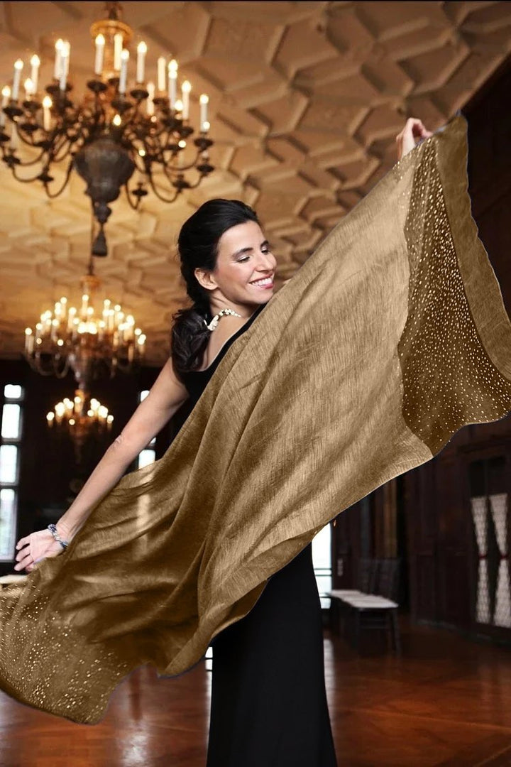 Star Gazer Scarf in Sand Gold