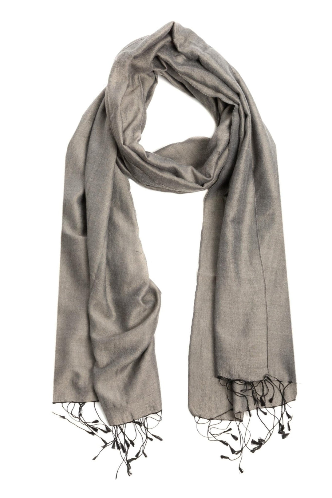 Silk Cotton Scarf Dark Gray